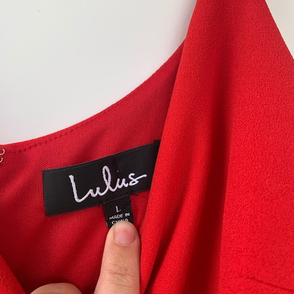 Lulu’s Stunning Red Dress - Picture 5 of 6